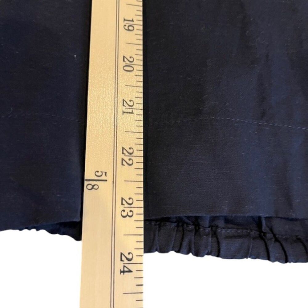 Jason Wu Linen Navy Button Front Collared 3/4 Sle… - image 8